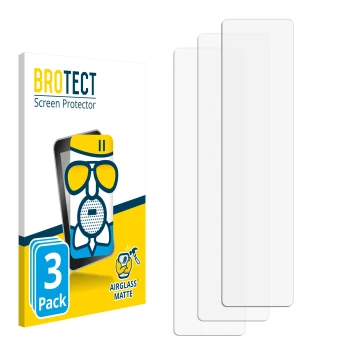 Parte frontale di una confezione del prodotto con il logo del marchio BROTECT. Accanto si trova la protezione per lo schermo c