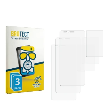 Parte frontale di una confezione del prodotto con il logo del marchio BROTECT. Accanto si trova la protezione per lo schermo c