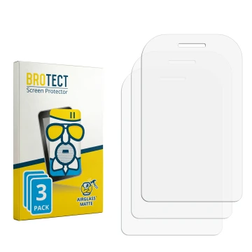 Parte frontale di una confezione del prodotto con il logo del marchio BROTECT. Accanto si trova la protezione per lo schermo c