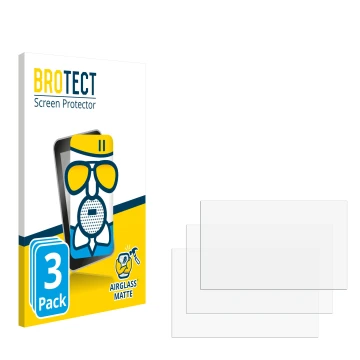 Parte frontale di una confezione del prodotto con il logo del marchio BROTECT. Accanto si trova la protezione per lo schermo c