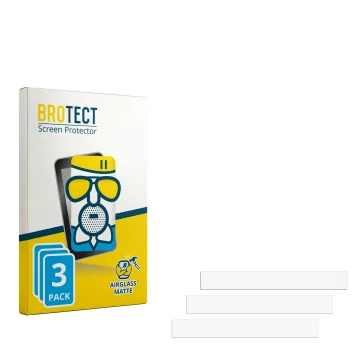 Parte frontale di una confezione del prodotto con il logo del marchio BROTECT. Accanto si trova la protezione per lo schermo c