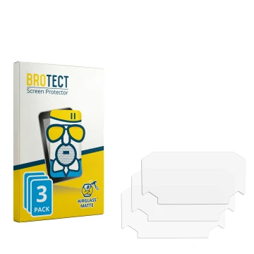 Parte frontale di una confezione del prodotto con il logo del marchio BROTECT. Accanto si trova la protezione per lo schermo c