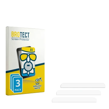 Parte frontale di una confezione del prodotto con il logo del marchio BROTECT. Accanto si trova la protezione per lo schermo c
