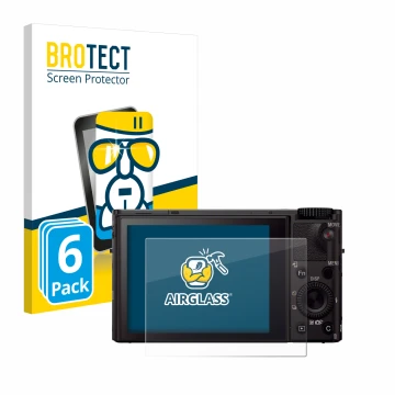 Parte frontale di una confezione del prodotto con il logo del marchio BROTECT. Accanto è raffigurato il dispositivo Sony Cyber