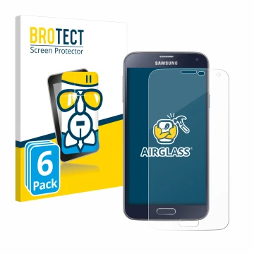 Parte frontale di una confezione del prodotto con il logo del marchio BROTECT. Accanto è raffigurato il dispositivo Samsung Ga