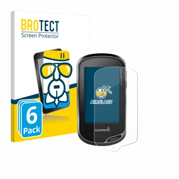 Parte frontale di una confezione del prodotto con il logo del marchio BROTECT. Accanto è raffigurato il dispositivo Garmin Ore