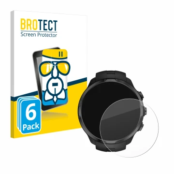 Parte frontale di una confezione del prodotto con il logo del marchio BROTECT. Accanto è raffigurato il dispositivo Suunto Spa