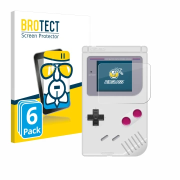 Parte frontale di una confezione del prodotto con il logo del marchio BROTECT. Accanto è raffigurato il dispositivo Nintendo G
