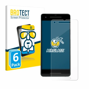 Parte frontale di una confezione del prodotto con il logo del marchio BROTECT. Accanto è raffigurato il dispositivo Google Pix