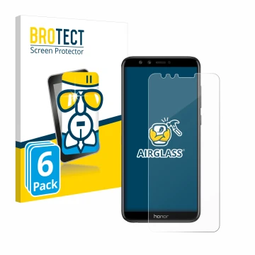 Parte frontale di una confezione del prodotto con il logo del marchio BROTECT. Accanto è raffigurato il dispositivo Honor 9 Li