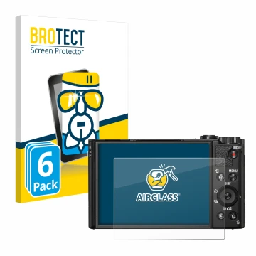 Parte frontale di una confezione del prodotto con il logo del marchio BROTECT. Accanto è raffigurato il dispositivo Sony Cyber