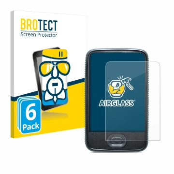 Parte frontale di una confezione del prodotto con il logo del marchio BROTECT. Accanto è raffigurato il dispositivo Dexcom G6 