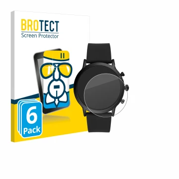 Parte frontale di una confezione del prodotto con il logo del marchio BROTECT. Accanto è raffigurato il dispositivo Fossil The