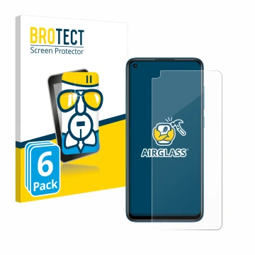 Parte frontale di una confezione del prodotto con il logo del marchio BROTECT. Accanto è raffigurato il dispositivo Xiaomi Red