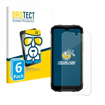 Parte frontale di una confezione del prodotto con il logo del marchio BROTECT. Accanto è raffigurato il dispositivo Doogee S96