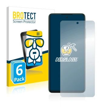 Parte frontale di una confezione del prodotto con il logo del marchio BROTECT. Accanto è raffigurato il dispositivo Samsung Ga