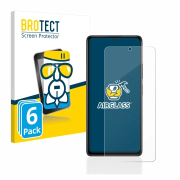 Parte frontale di una confezione del prodotto con il logo del marchio BROTECT. Accanto è raffigurato il dispositivo Xiaomi Red