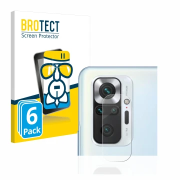 Parte frontale di una confezione del prodotto con il logo del marchio BROTECT. Accanto è raffigurato il dispositivo Xiaomi Red