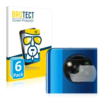 Parte frontale di una confezione del prodotto con il logo del marchio BROTECT. Accanto è raffigurato il dispositivo Xiaomi Poc