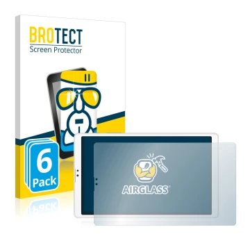 Parte frontale di una confezione del prodotto con il logo del marchio BROTECT. Accanto è raffigurato il dispositivo Samsung Ga