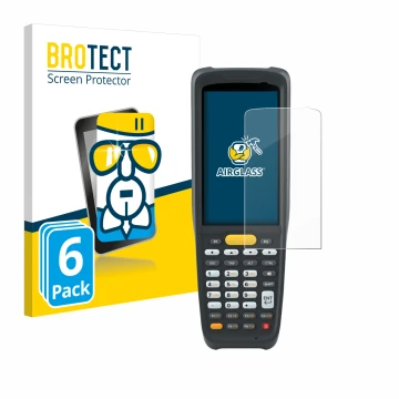 Parte frontale di una confezione del prodotto con il logo del marchio BROTECT. Accanto è raffigurato il dispositivo Zebra MC22