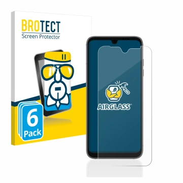 Parte frontale di una confezione del prodotto con il logo del marchio BROTECT. Accanto è raffigurato il dispositivo Fairphone 