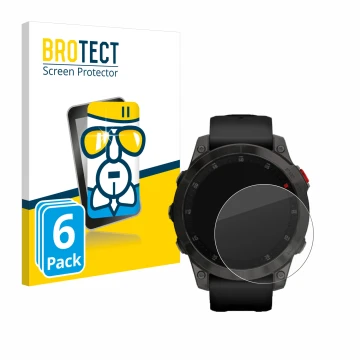 Parte frontale di una confezione del prodotto con il logo del marchio BROTECT. Accanto è raffigurato il dispositivo Garmin epi