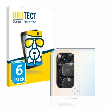 Parte frontale di una confezione del prodotto con il logo del marchio BROTECT. Accanto è raffigurato il dispositivo Xiaomi Red