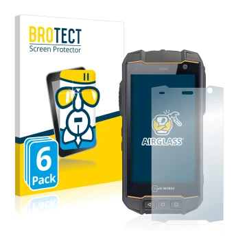 Parte frontale di una confezione del prodotto con il logo del marchio BROTECT. Accanto è raffigurato il dispositivo i.safe MOB