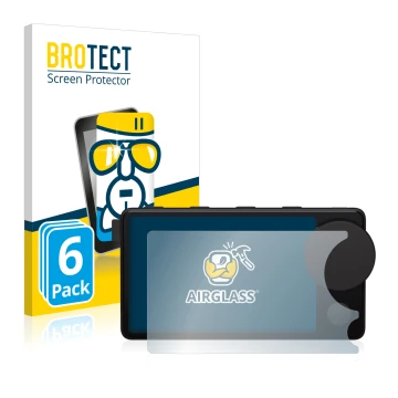 Parte frontale di una confezione del prodotto con il logo del marchio BROTECT. Accanto è raffigurato il dispositivo Spotify Ca