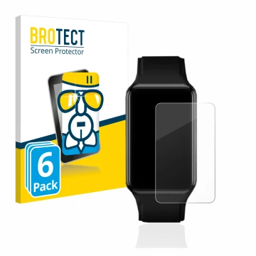 Parte frontale di una confezione del prodotto con il logo del marchio BROTECT. Accanto è raffigurato il dispositivo Oppo Watch