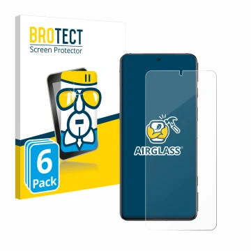 Parte frontale di una confezione del prodotto con il logo del marchio BROTECT. Accanto è raffigurato il dispositivo Xiaomi Bla