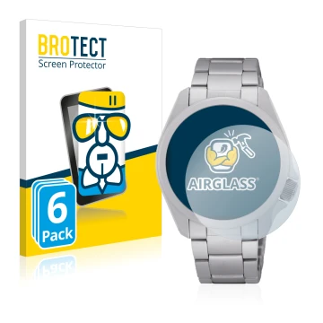 Parte frontale di una confezione del prodotto con il logo del marchio BROTECT. Accanto è raffigurato il dispositivo Seiko 5 Sp
