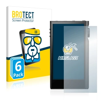 Parte frontale di una confezione del prodotto con il logo del marchio BROTECT. Accanto è raffigurato il dispositivo Astell&Ker