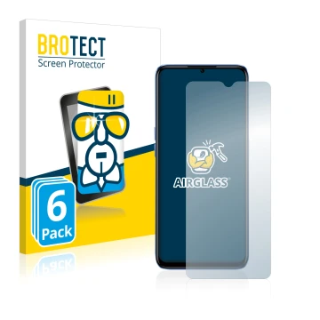 Parte frontale di una confezione del prodotto con il logo del marchio BROTECT. Accanto è raffigurato il dispositivo realme Nar