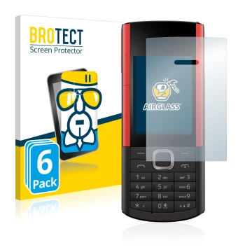 Parte frontale di una confezione del prodotto con il logo del marchio BROTECT. Accanto è raffigurato il dispositivo Nokia 5710
