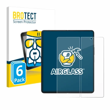 Parte frontale di una confezione del prodotto con il logo del marchio BROTECT. Accanto è raffigurato il dispositivo Samsung Ga
