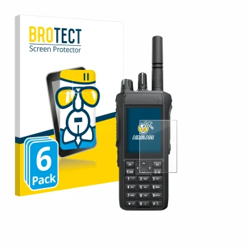 Parte frontale di una confezione del prodotto con il logo del marchio BROTECT. Accanto è raffigurato il dispositivo Motorola R