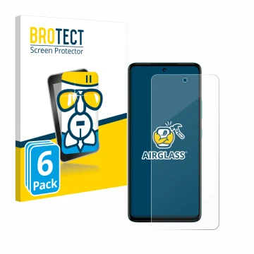 Parte frontale di una confezione del prodotto con il logo del marchio BROTECT. Accanto è raffigurato il dispositivo Motorola M