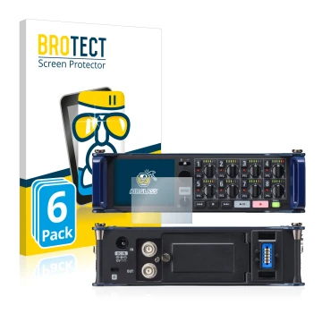 Parte frontale di una confezione del prodotto con il logo del marchio BROTECT. Accanto è raffigurato il dispositivo Zoom F8 fi