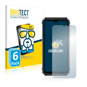 Parte frontale di una confezione del prodotto con il logo del marchio BROTECT. Accanto è raffigurato il dispositivo Ulefone Po