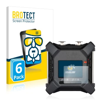 Parte frontale di una confezione del prodotto con il logo del marchio BROTECT. Accanto è raffigurato il dispositivo Zoom F3 fi