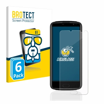 Parte frontale di una confezione del prodotto con il logo del marchio BROTECT. Accanto è raffigurato il dispositivo Beafon M7 