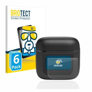 Parte frontale di una confezione del prodotto con il logo del marchio BROTECT. Accanto è raffigurato il dispositivo JBL Tour P