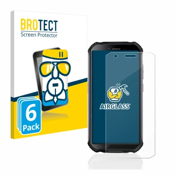 Parte frontale di una confezione del prodotto con il logo del marchio BROTECT. Accanto è raffigurato il dispositivo Doogee S41
