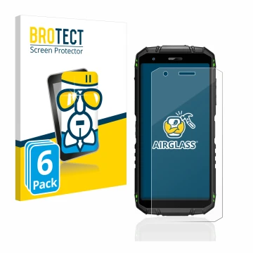 Parte frontale di una confezione del prodotto con il logo del marchio BROTECT. Accanto è raffigurato il dispositivo Doogee S41