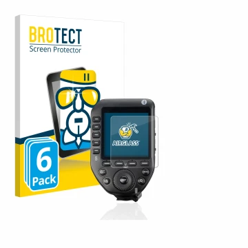 Parte frontale di una confezione del prodotto con il logo del marchio BROTECT. Accanto è raffigurato il dispositivo Godox XPro