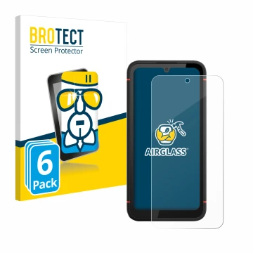 Parte frontale di una confezione del prodotto con il logo del marchio BROTECT. Accanto è raffigurato il dispositivo Gigaset GX