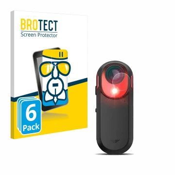 Parte frontale di una confezione del prodotto con il logo del marchio BROTECT. Accanto è raffigurato il dispositivo Garmin Var