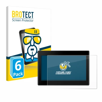 Parte frontale di una confezione del prodotto con il logo del marchio BROTECT. Accanto è raffigurato il dispositivo Garmin Dri